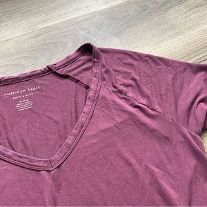 Maroon/Burgundy American Eagle Soft & Sexy tee